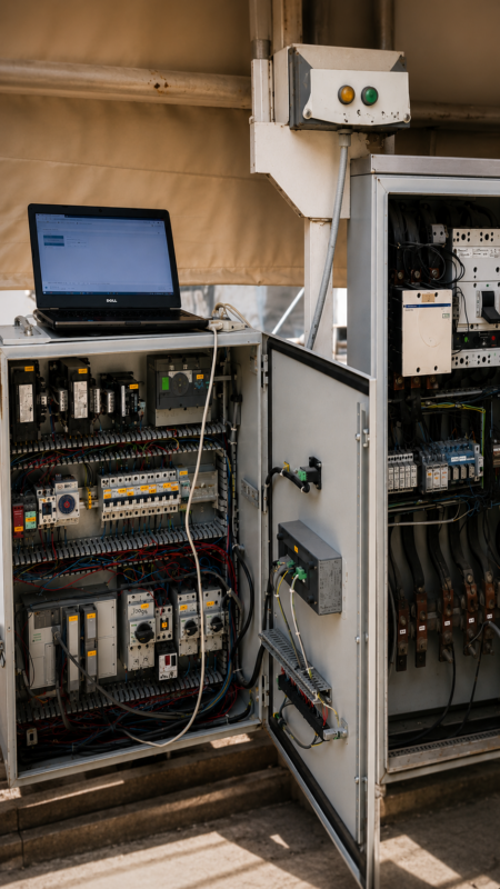 Intervention de maintenance électrique et automatisation